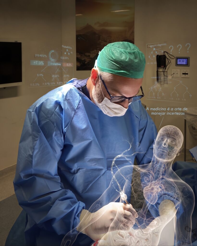 Urologista explicando por que não existe certeza de cura no câncer de próstata